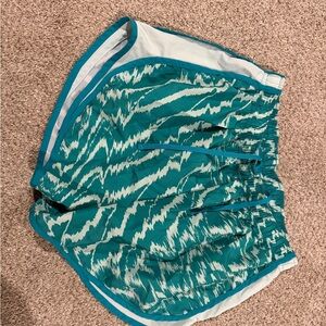 Nike Tempo Teal and White Athletic Shorts